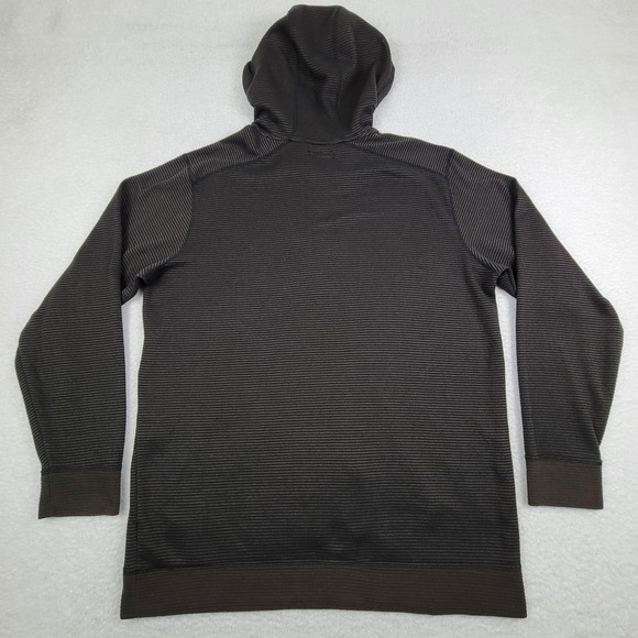 ExOfficio Pullover Hoodie Mens XL Brown Striped Half Zip Kangaroo Pocket Outdoor - Picture 9 of 9